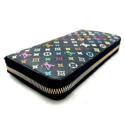 Louis Vuitton Monogram Multicolor Zippy Wallet Takashi Murakami Noir