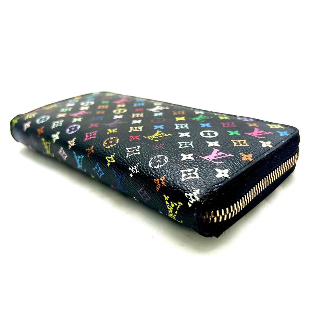 Louis Vuitton Monogram Multicolor Zippy Wallet Takashi Murakami Noir