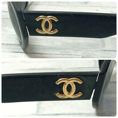 Chanel Sunglasses Black CC Logo Gold Wellington Eyewear — view 3