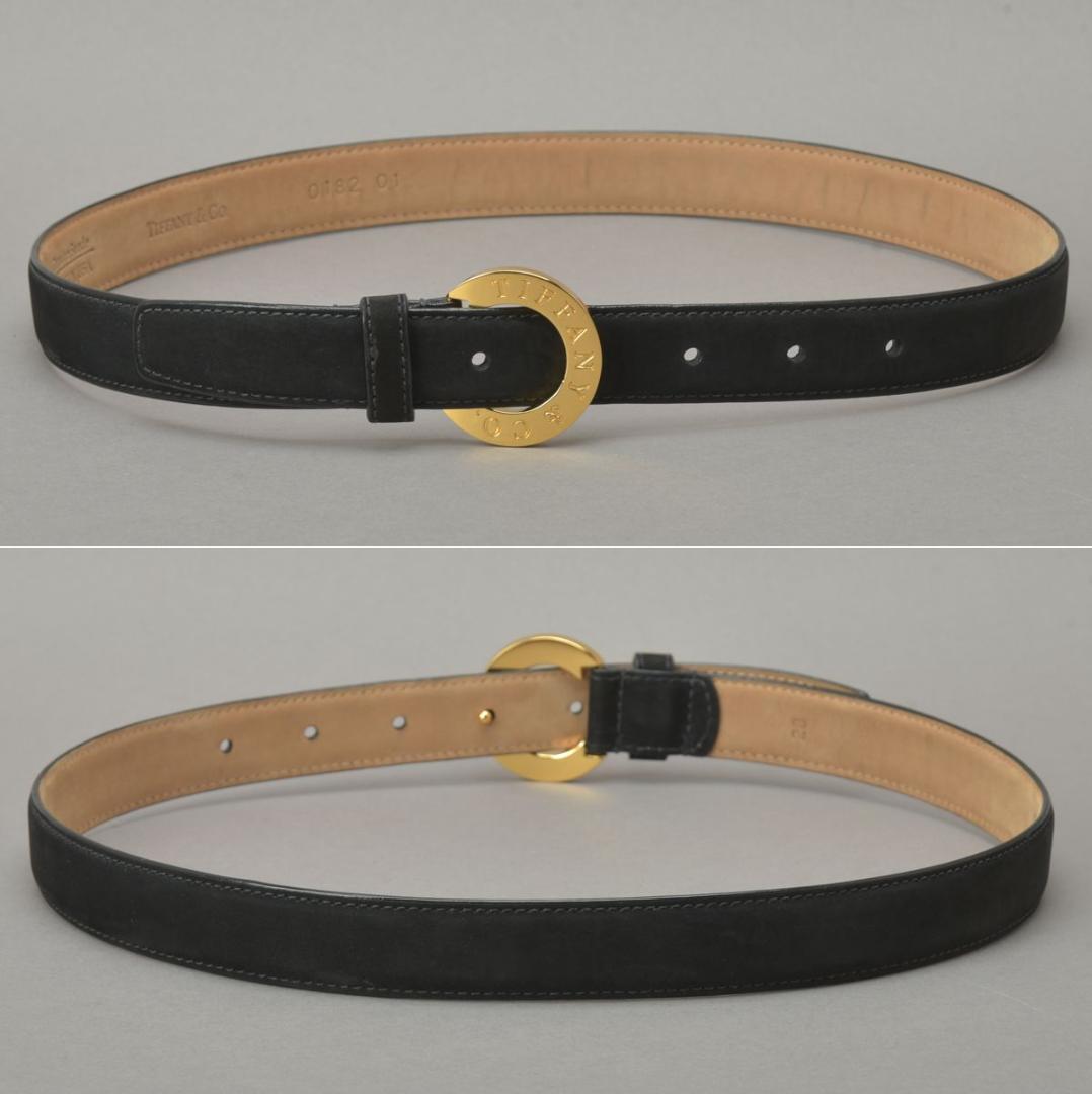 Tiffany & Co Logo Buckle Belt 65 75 Black — view 2
