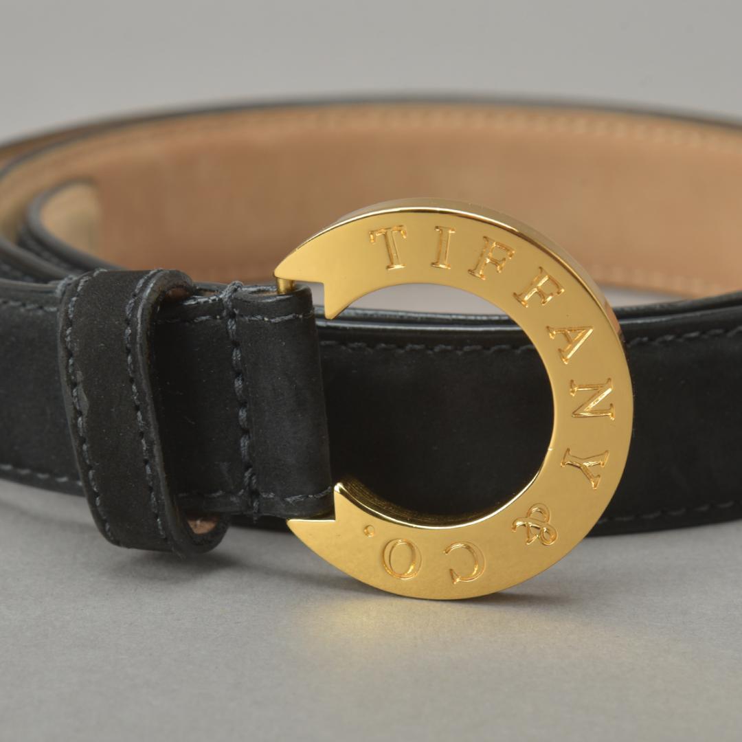 Tiffany & Co Logo Buckle Belt 65 75 Black — view 4