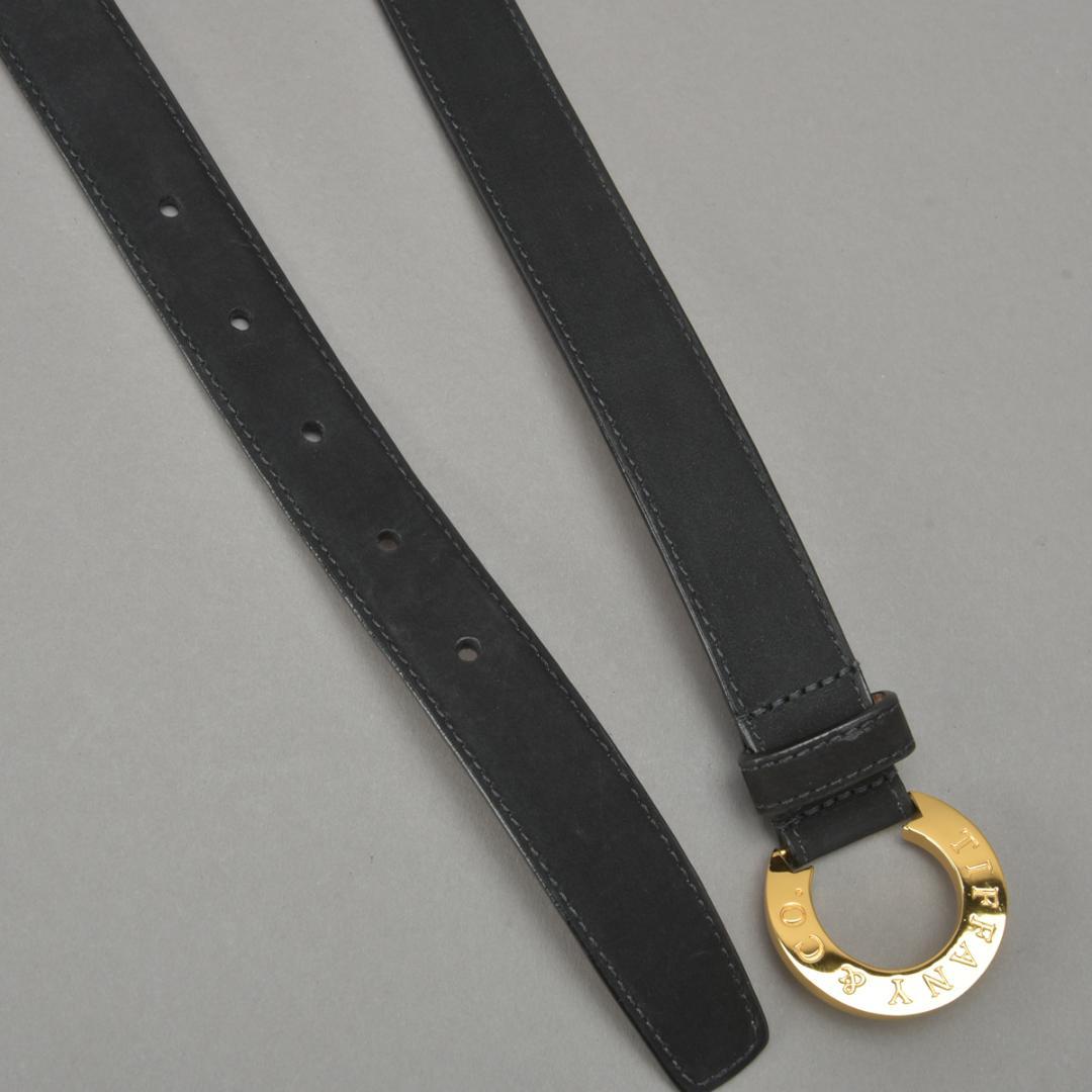 Tiffany & Co Logo Buckle Belt 65 75 Black — view 5