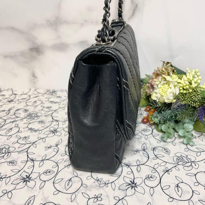 Chanel Double Flap 2-Way Chevron Bag — view 7