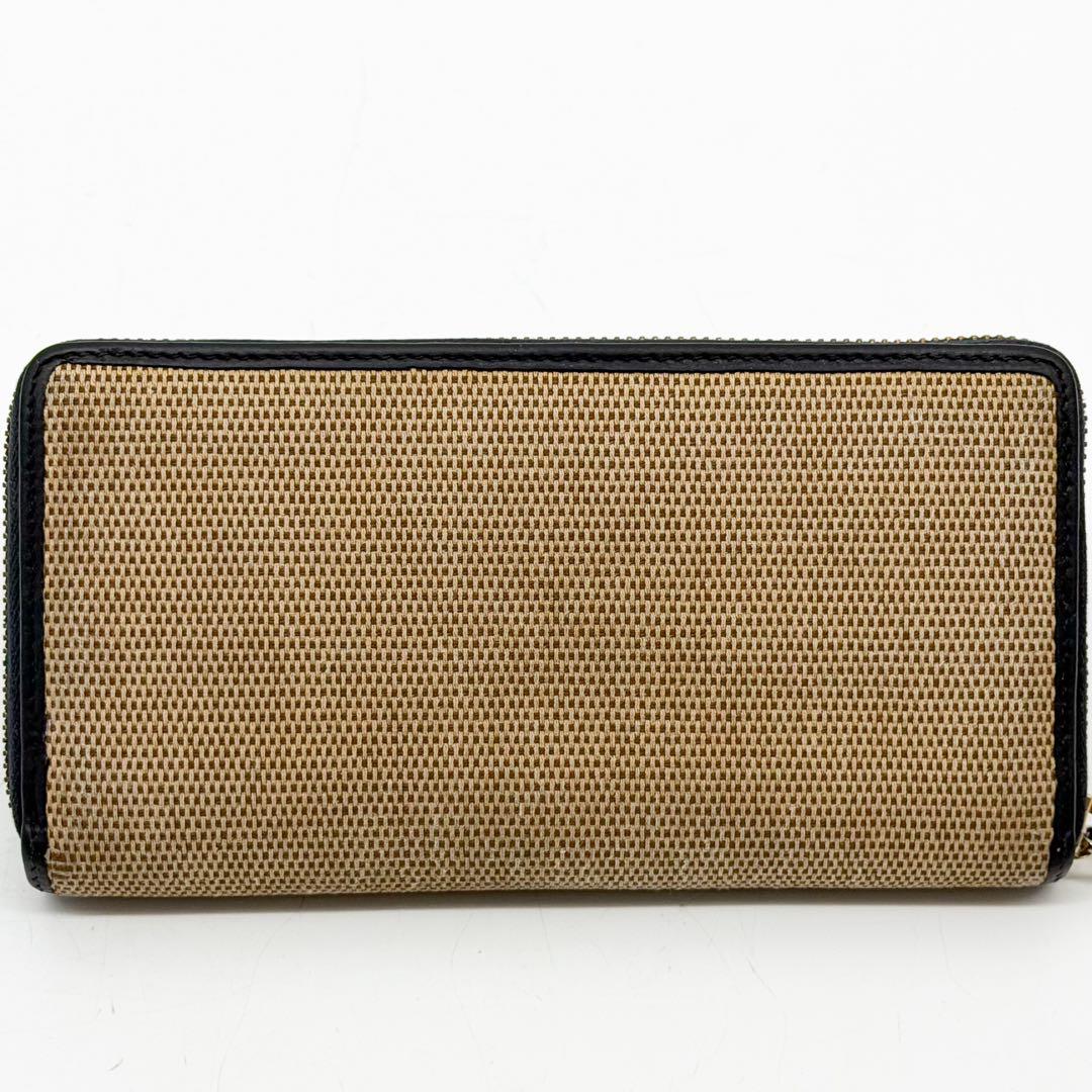 Gucci 1955 Horsebit Round Wallet Canvas Beige — view 3