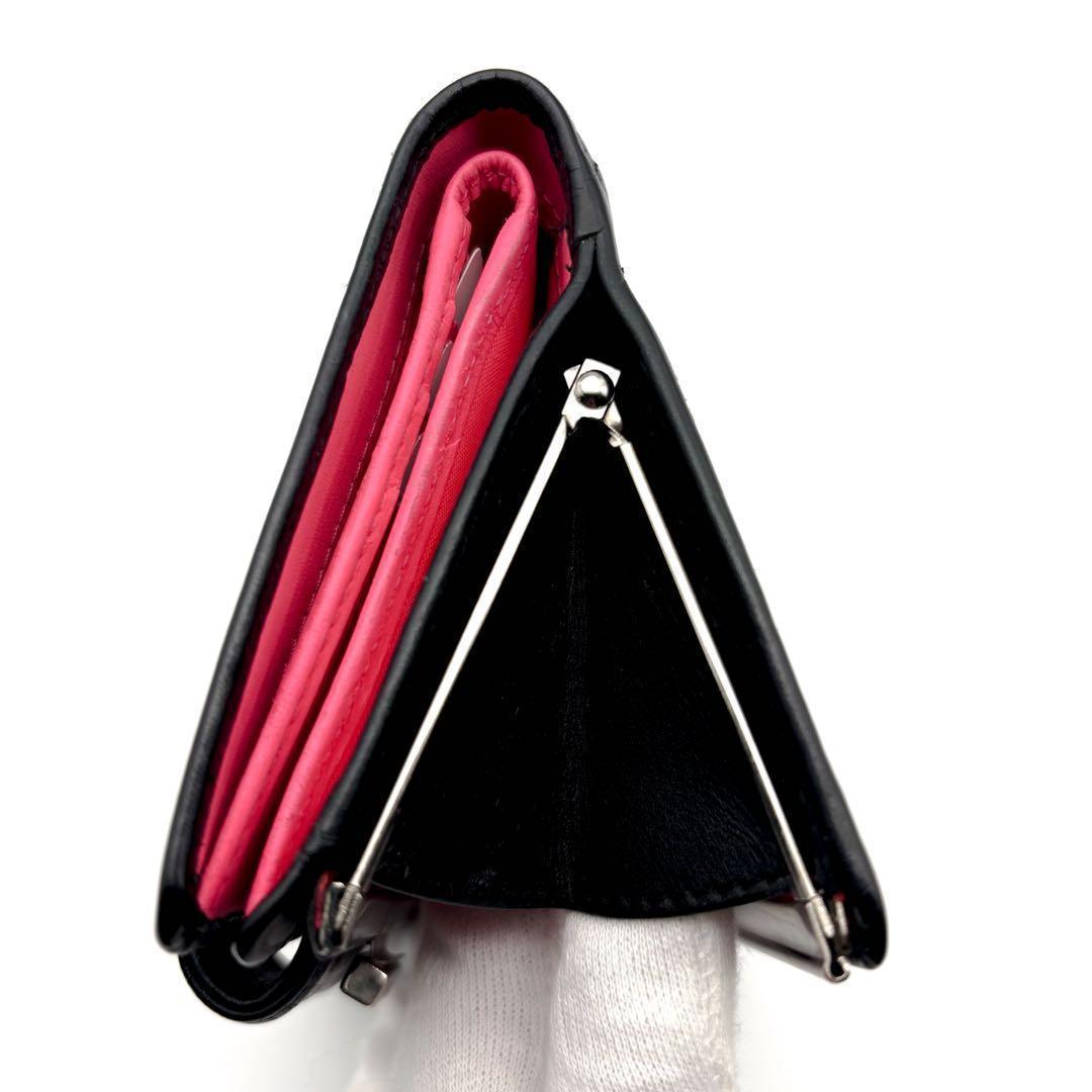 Chanel Wallet Cambon Line Kiss Lock Bifold Black White — view 8