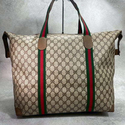 Gucci GG Sherry Line Boston Bag Brown Leather — view 3