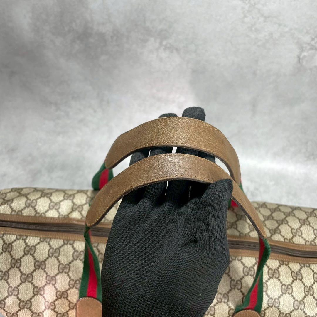 Gucci GG Sherry Line Boston Bag Brown Leather — view 4