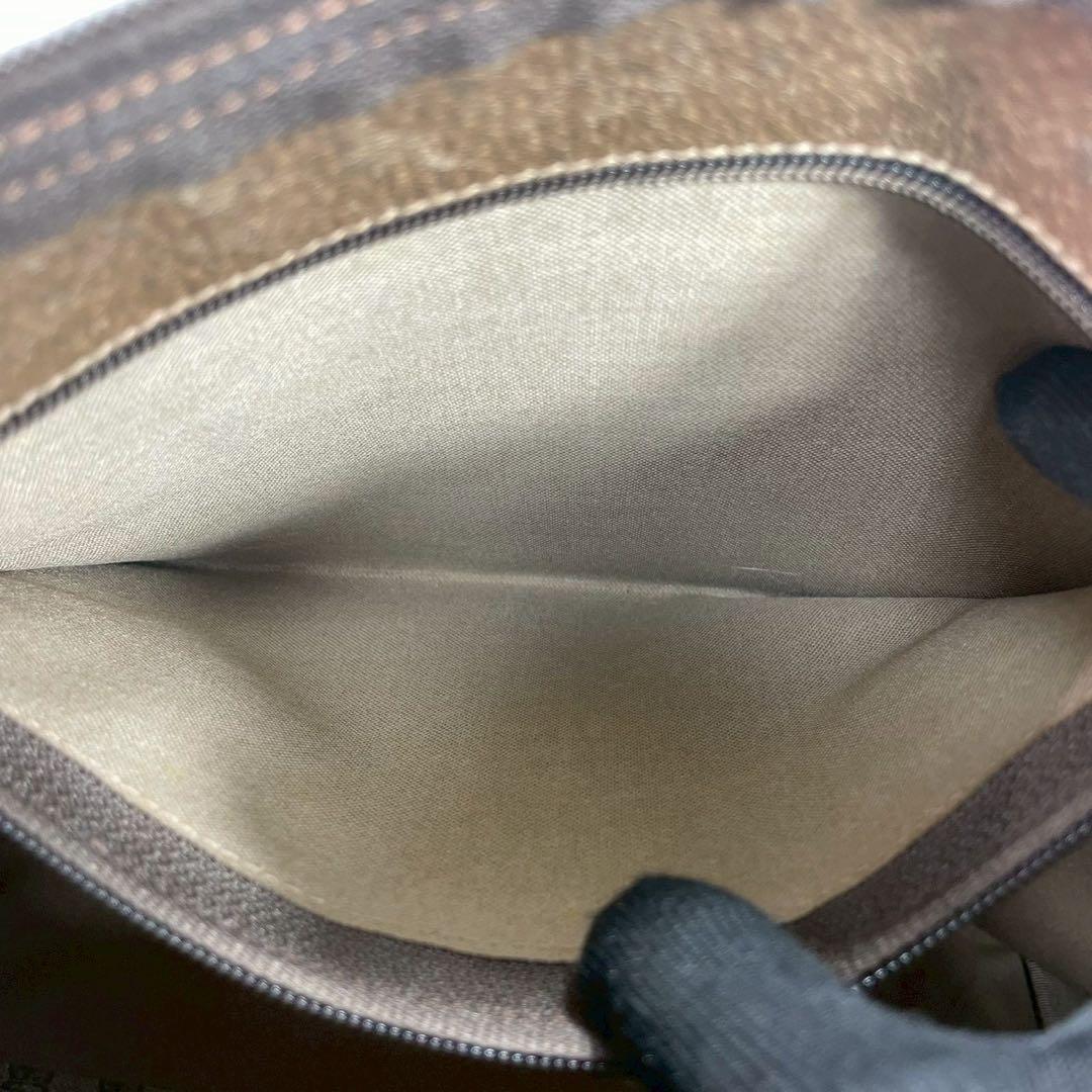 Gucci GG Sherry Line Boston Bag Brown Leather — view 6