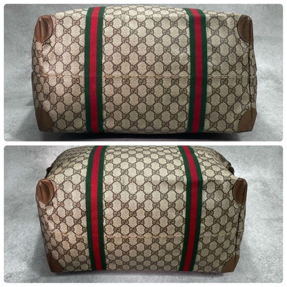 Gucci GG Sherry Line Boston Bag Brown Leather — view 8