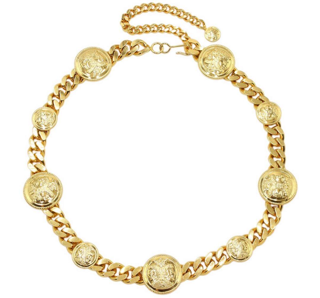 Fendi Roma 1925 Medal Coin Motif Chain Belt