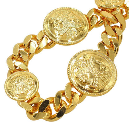 Fendi Roma 1925 Medal Coin Motif Chain Belt