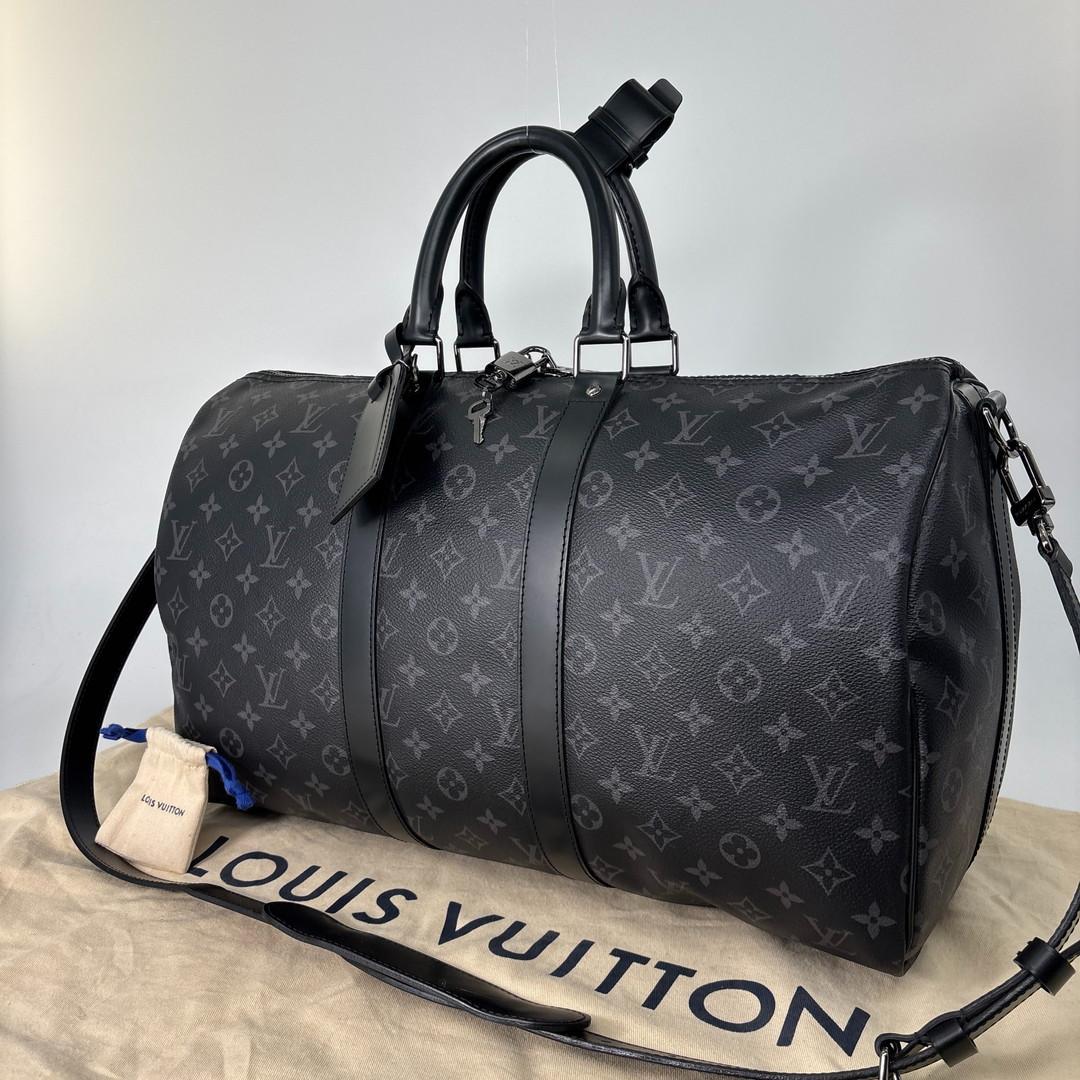 Louis Vuitton Monogram Eclipse Keepall 45 Boston — view 2