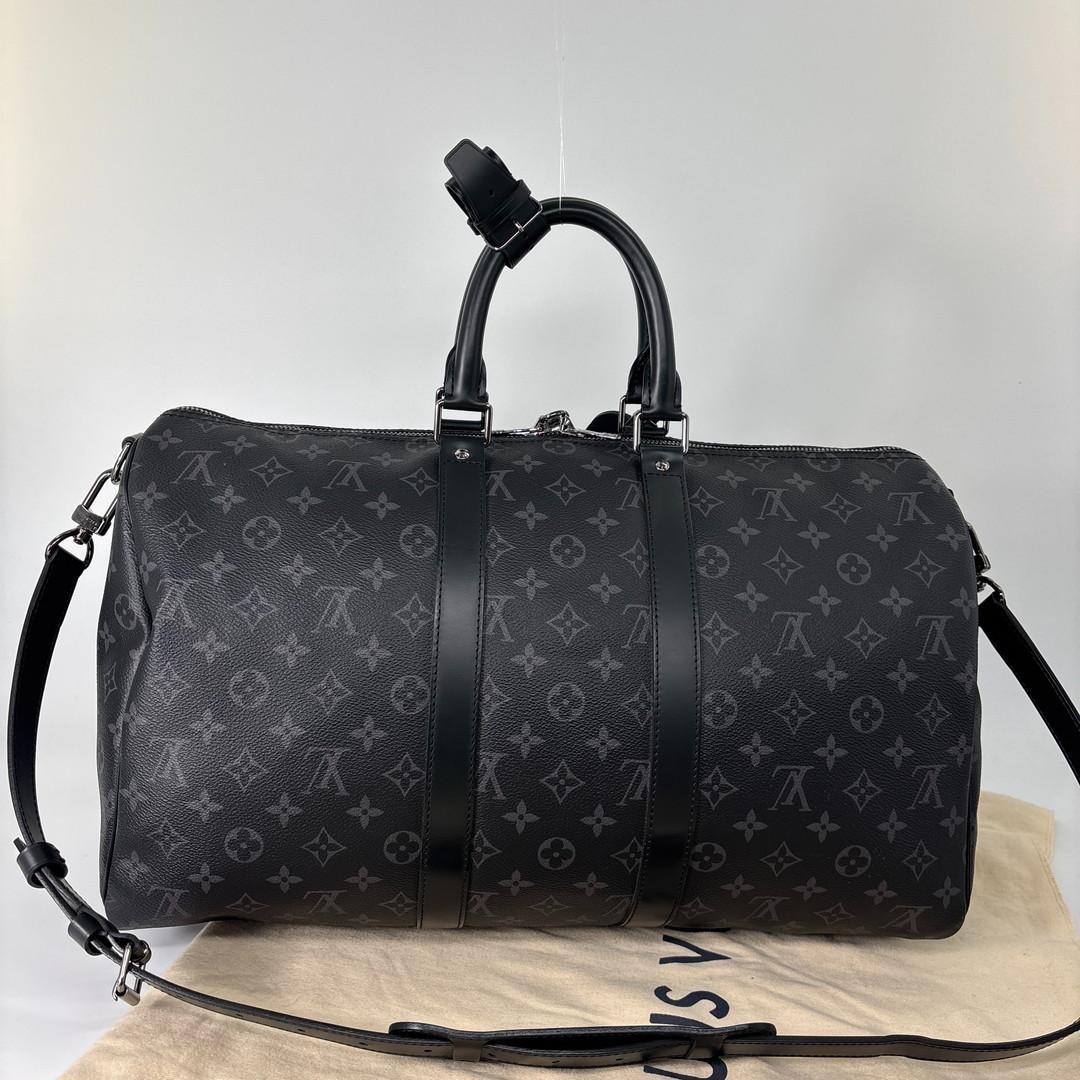 Louis Vuitton Monogram Eclipse Keepall 45 Boston — view 5