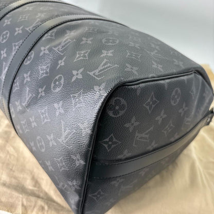 Louis Vuitton Monogram Eclipse Keepall 45 Boston — view 9