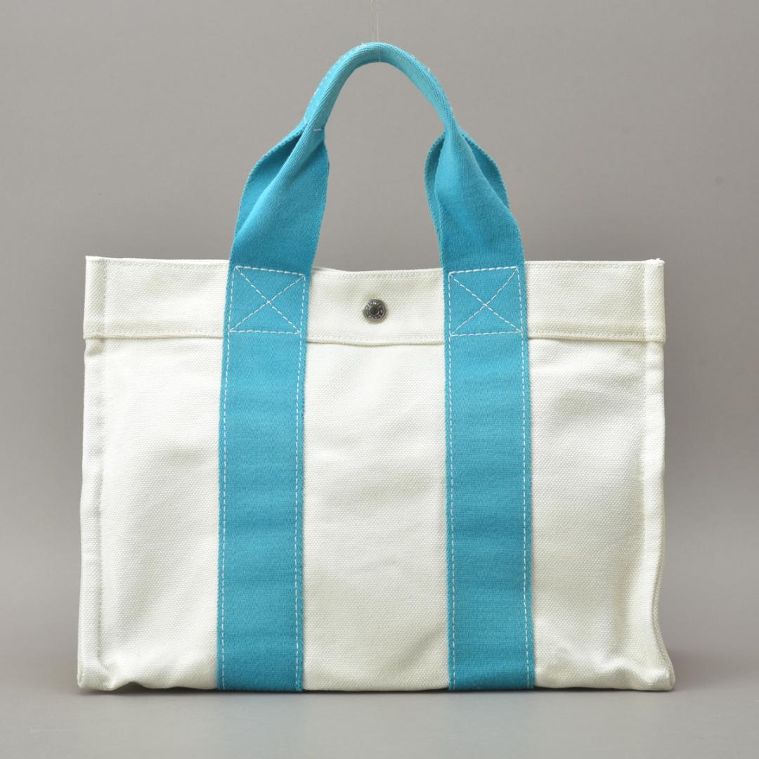 Hermes Bora PM Tote Canvas Light Blue Natural — view 4