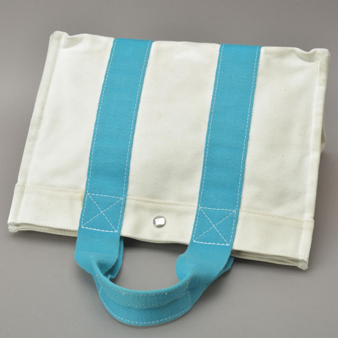 Hermes Bora PM Tote Canvas Light Blue Natural — view 5