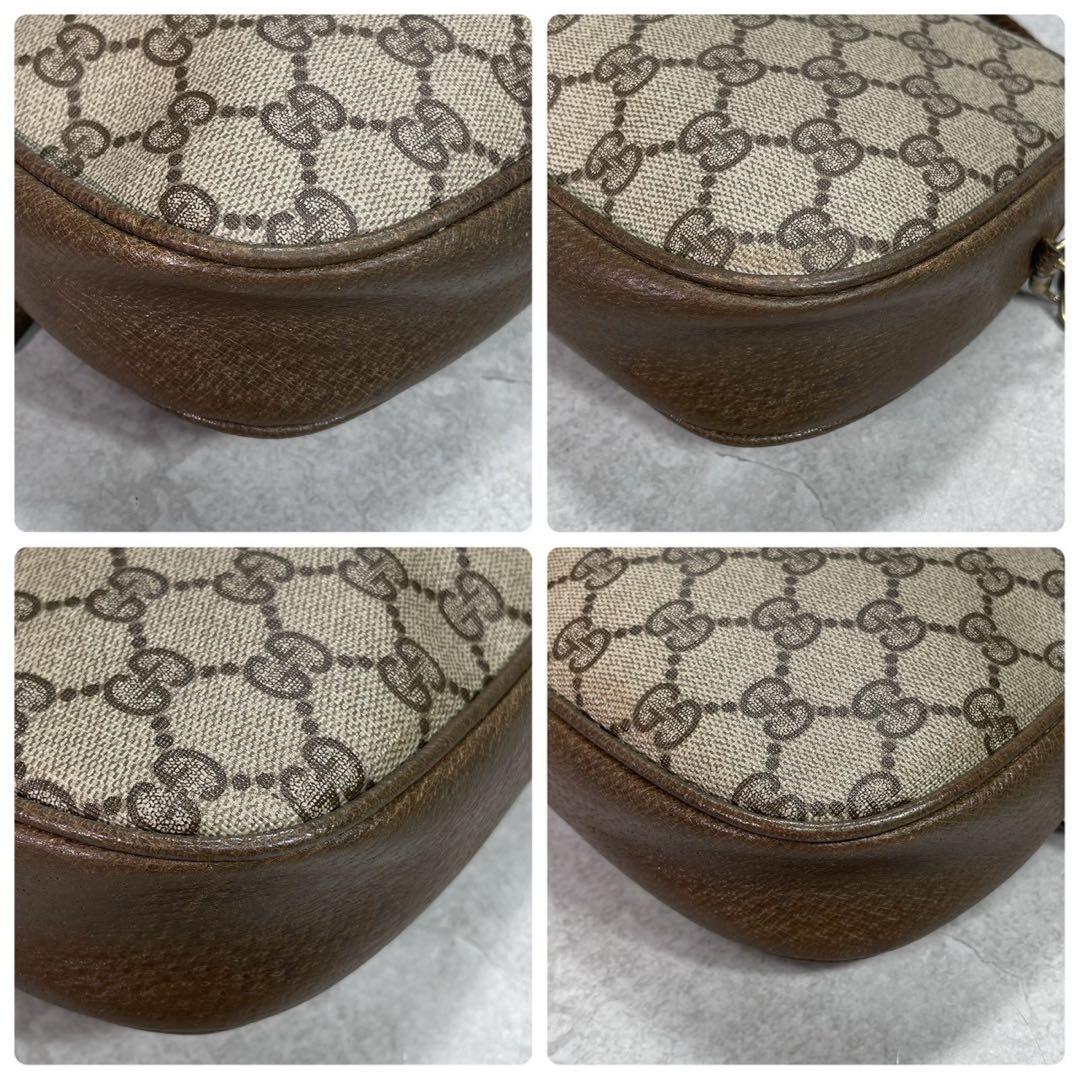 Gucci GG Shoulder Bag Brown Beige Leather Logo — view 8