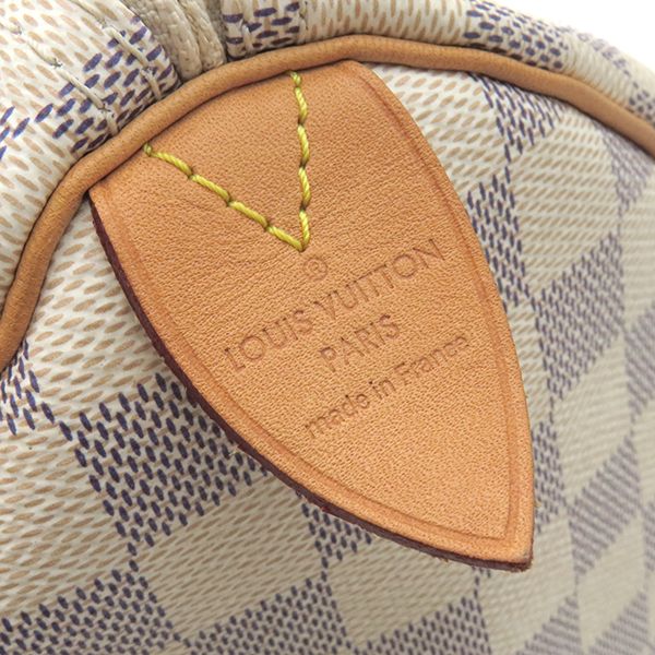 Louis Vuitton Boston Bag Speedy 35 Damier Azure Canvas Damier Azure Gold
