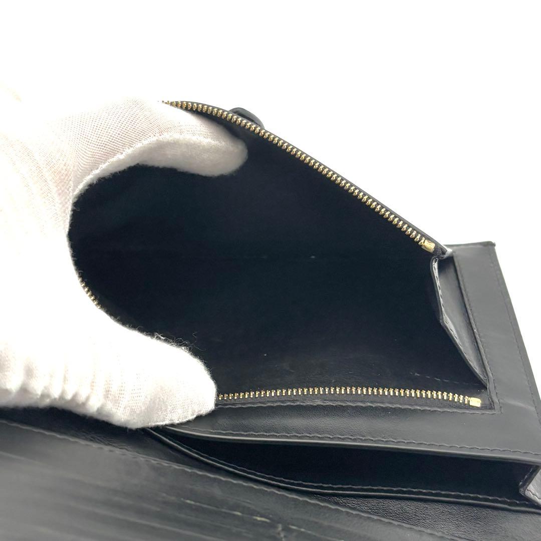 Celine Wallet Large Strap Black Leather — view 5