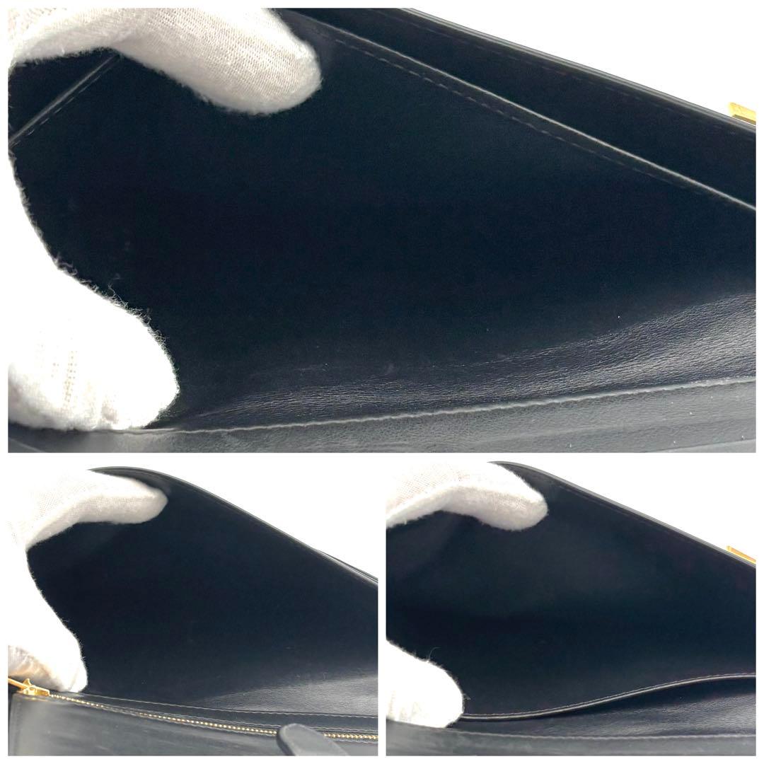 Celine Wallet Large Strap Black Leather — view 6