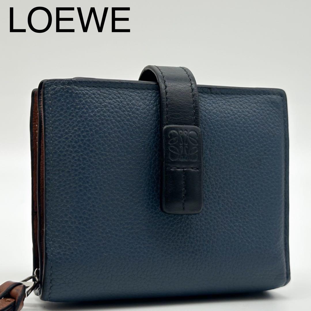 Loewe Vertical Wallet Small Compact Anagram Bifold