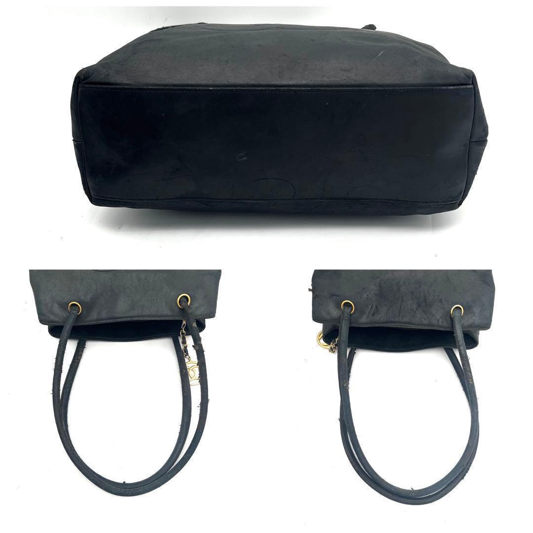 Chanel Lambskin CC Logo Tote Black Jumbo — view 6