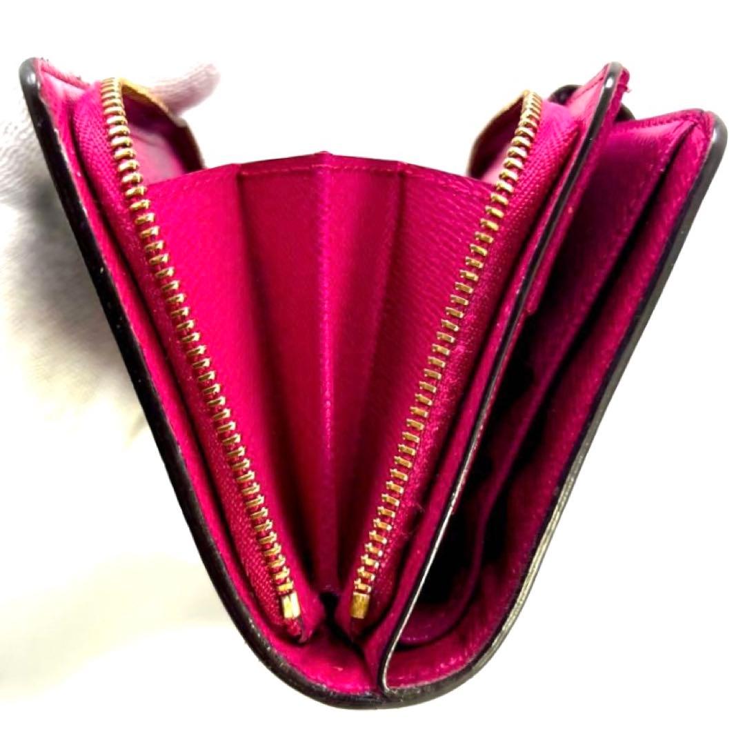 Louis Vuitton Monogram Perfo Compact Zip Fuchsia Pink Wallet — view 4