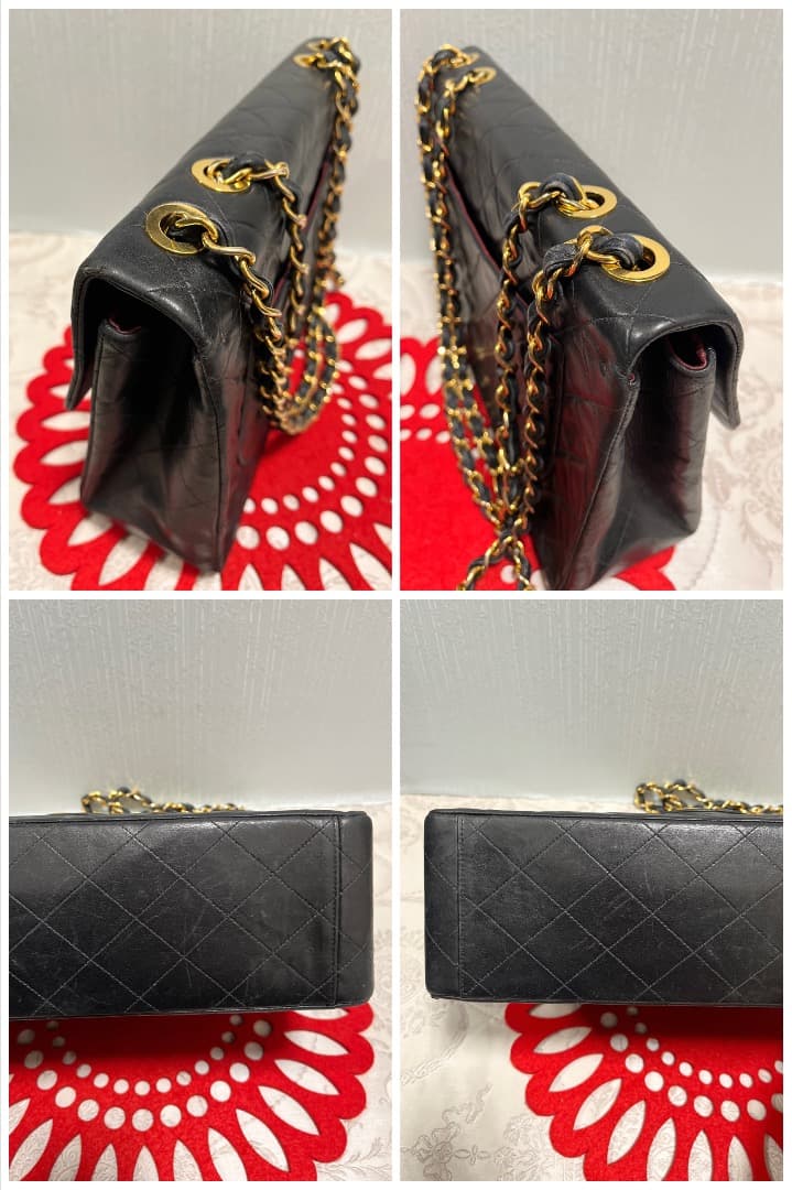 Chanel Jumbo CC Logo Coco Quilted Vintage Black Shoulder Bag Flap — view 5