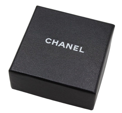 Chanel Coco Mark Matelasse Pattern Round Earrings