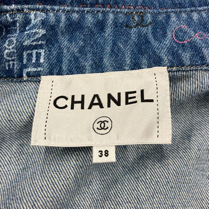 Chanel Coco Mark Print Denim Jacket L_060