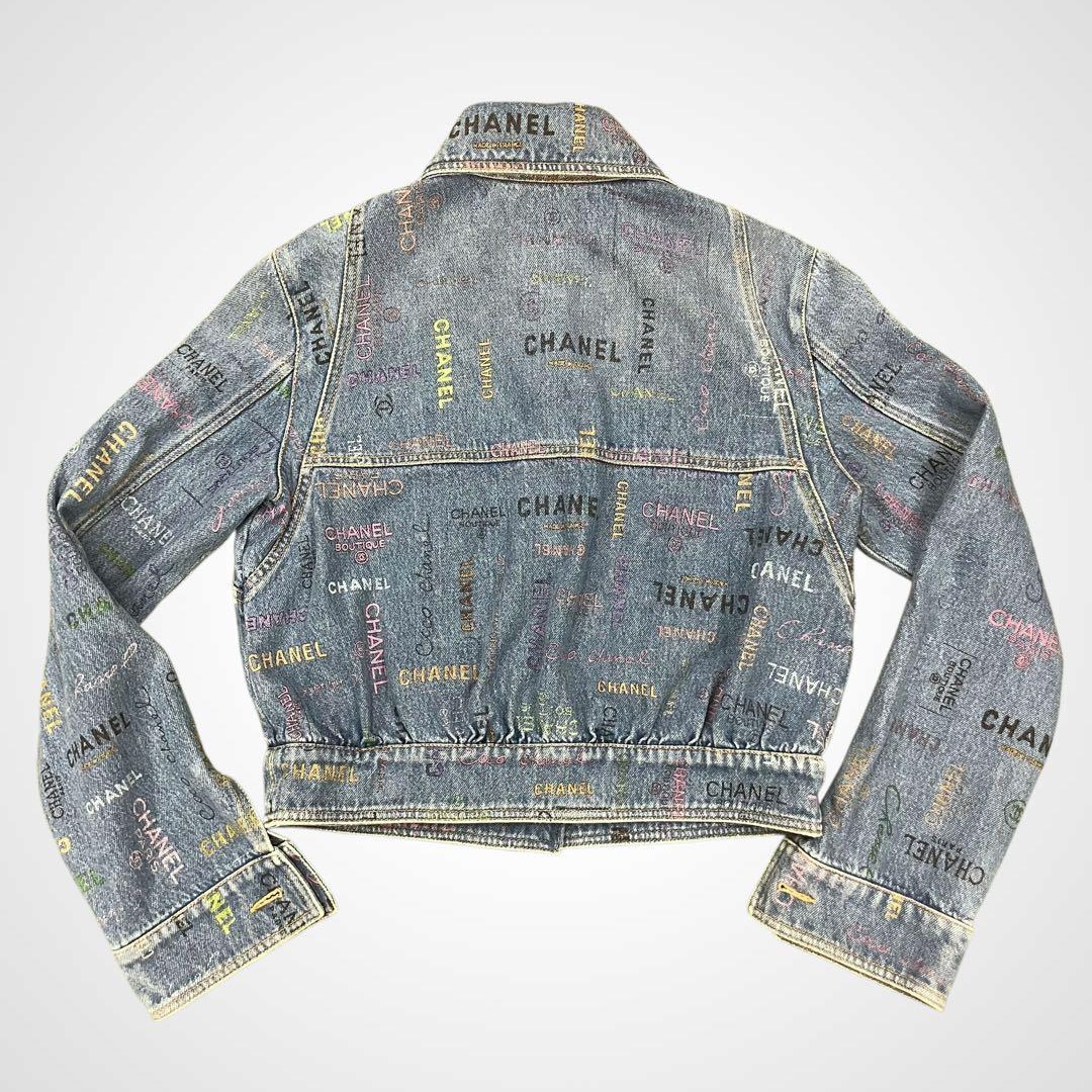 Chanel Coco Mark Print Denim Jacket L_060