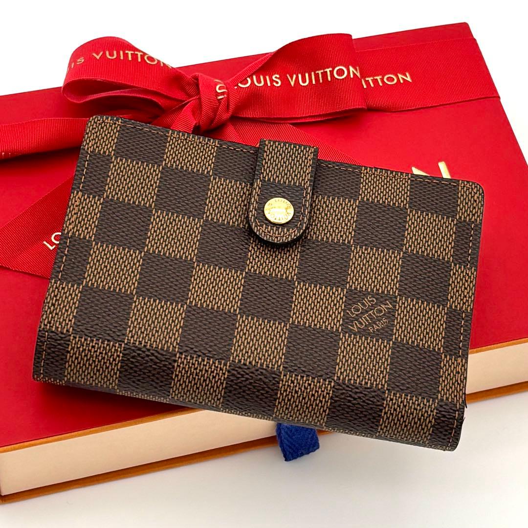 Louis Vuitton Exhibition Grade Kiss Lock Wallet Portefeuille Viennois Damier