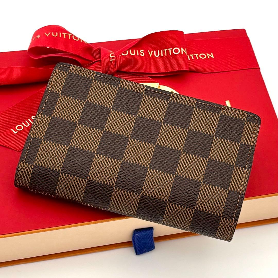 Louis Vuitton Exhibition Grade Kiss Lock Wallet Portefeuille Viennois Damier — view 2