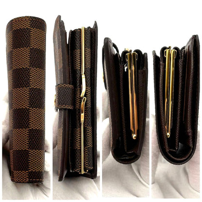 Louis Vuitton Exhibition Grade Kiss Lock Wallet Portefeuille Viennois Damier — view 6