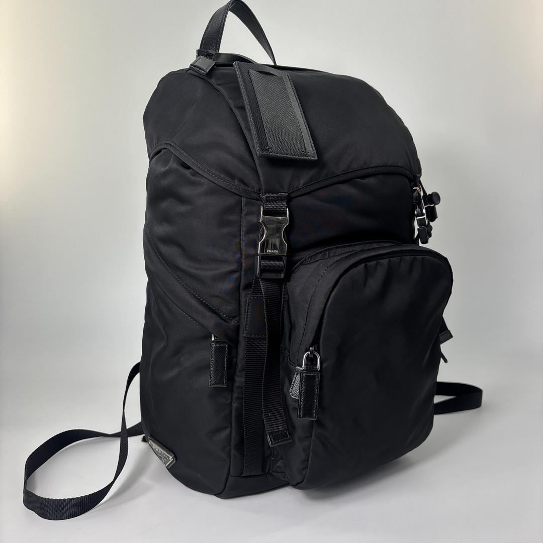 Prada Tessuto Nylon Backpack Black — view 3