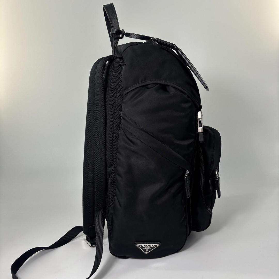 Prada Tessuto Nylon Backpack Black — view 4