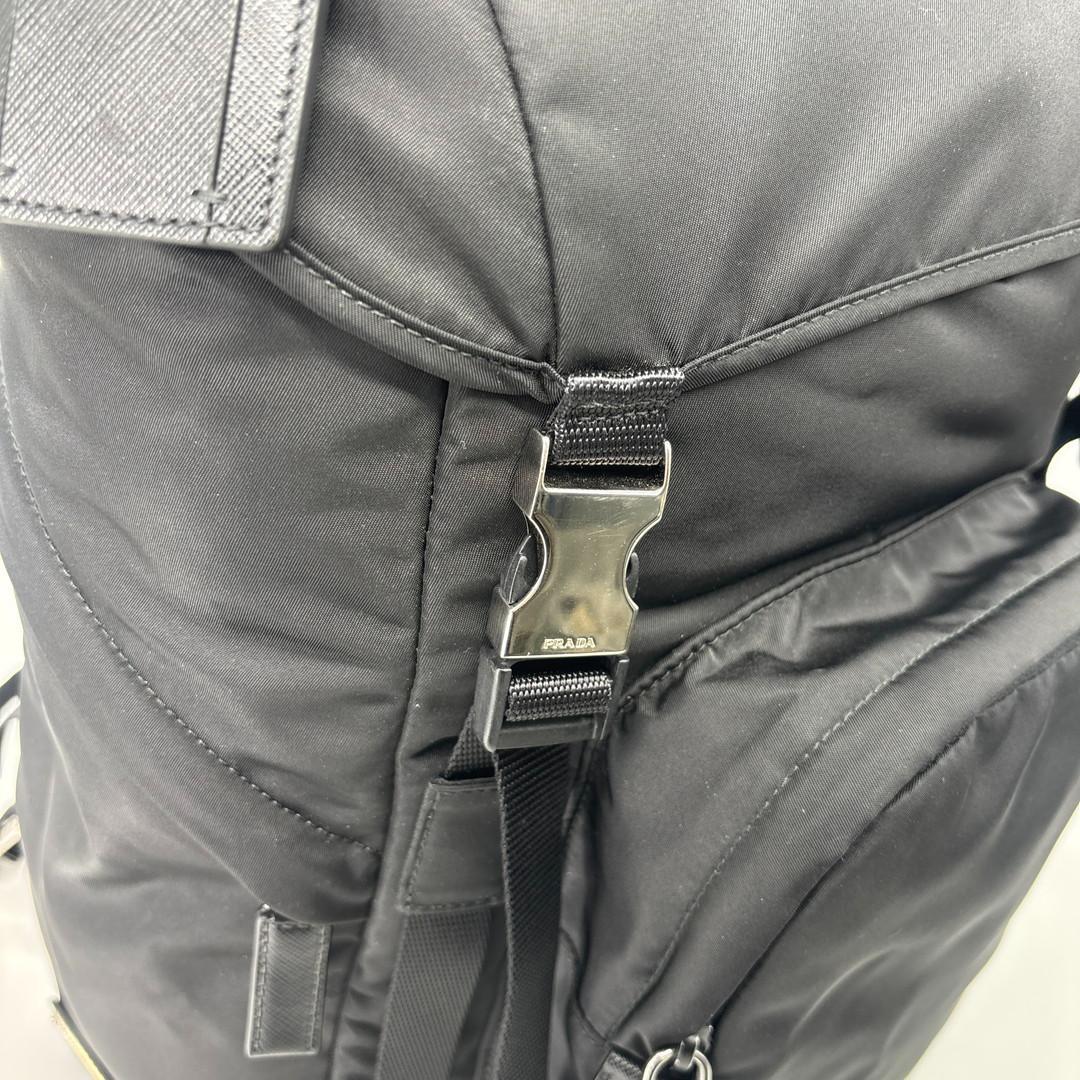 Prada Tessuto Nylon Backpack Black — view 8