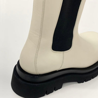 Unused Bottega Veneta Lug Chelsea Boots Side Gore Middle Boots