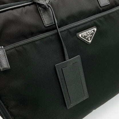 Prada 2-way Bag Business Bag Triangle Logo Plate Nylon Black