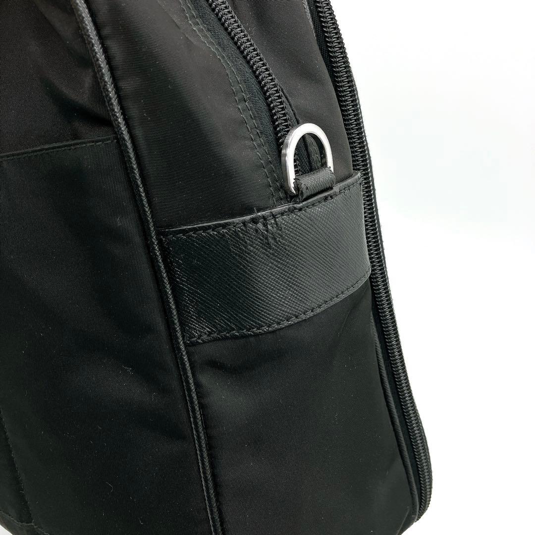 Prada 2-way Bag Business Bag Triangle Logo Plate Nylon Black