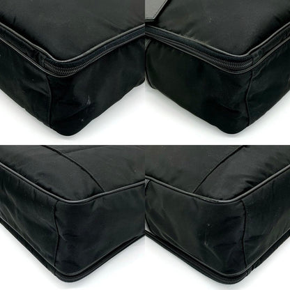 Prada 2-way Bag Business Bag Triangle Logo Plate Nylon Black