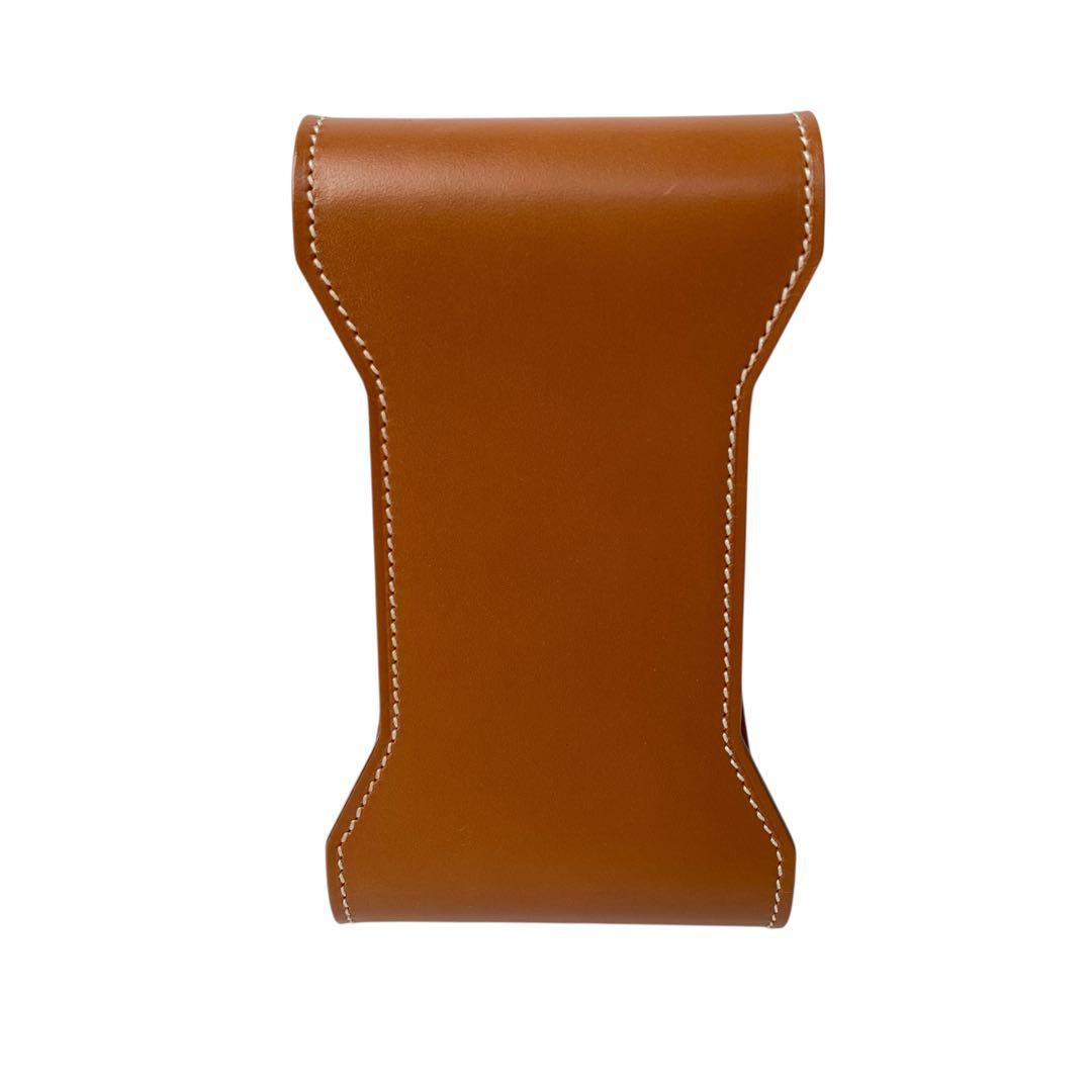 Hermes Smartphone Stand Appli Vache Hunter Leather Shoulder Bag