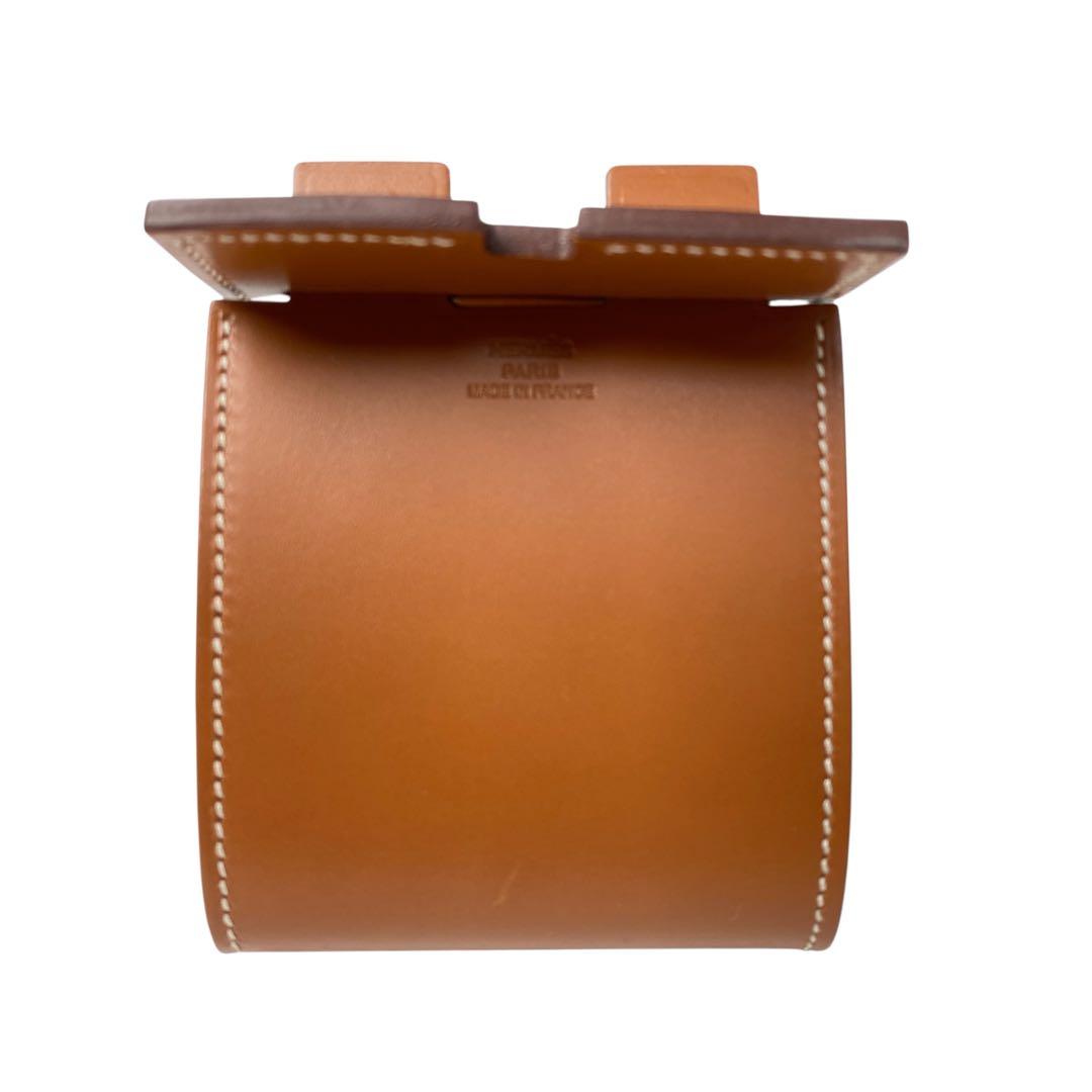 Hermes Smartphone Stand Appli Vache Hunter Leather Shoulder Bag