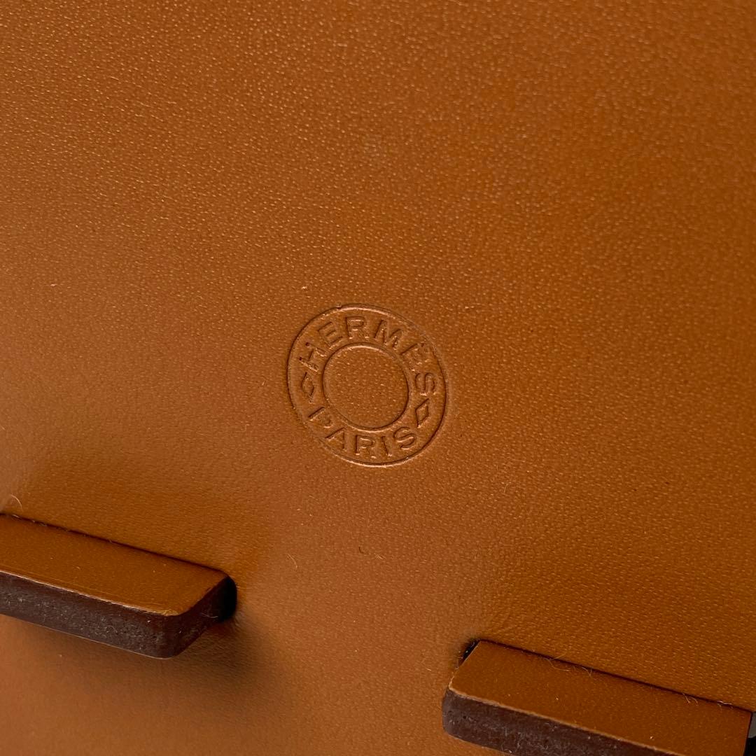 Hermes Smartphone Stand Appli Vache Hunter Leather Shoulder Bag