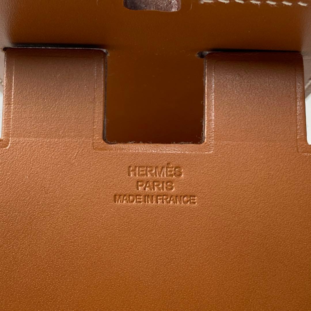 Hermes Smartphone Stand Appli Vache Hunter Leather Shoulder Bag