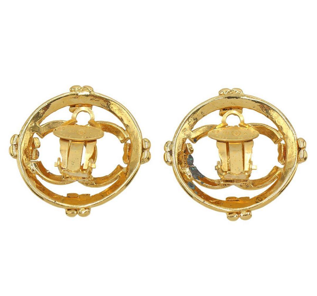 Chanel Coco Mark Circle Earrings
