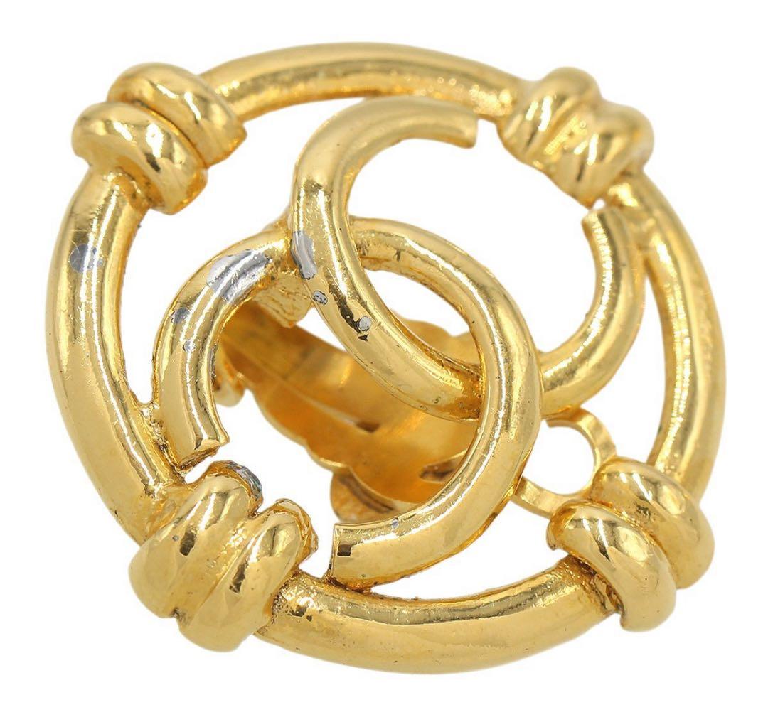 Chanel Coco Mark Circle Earrings