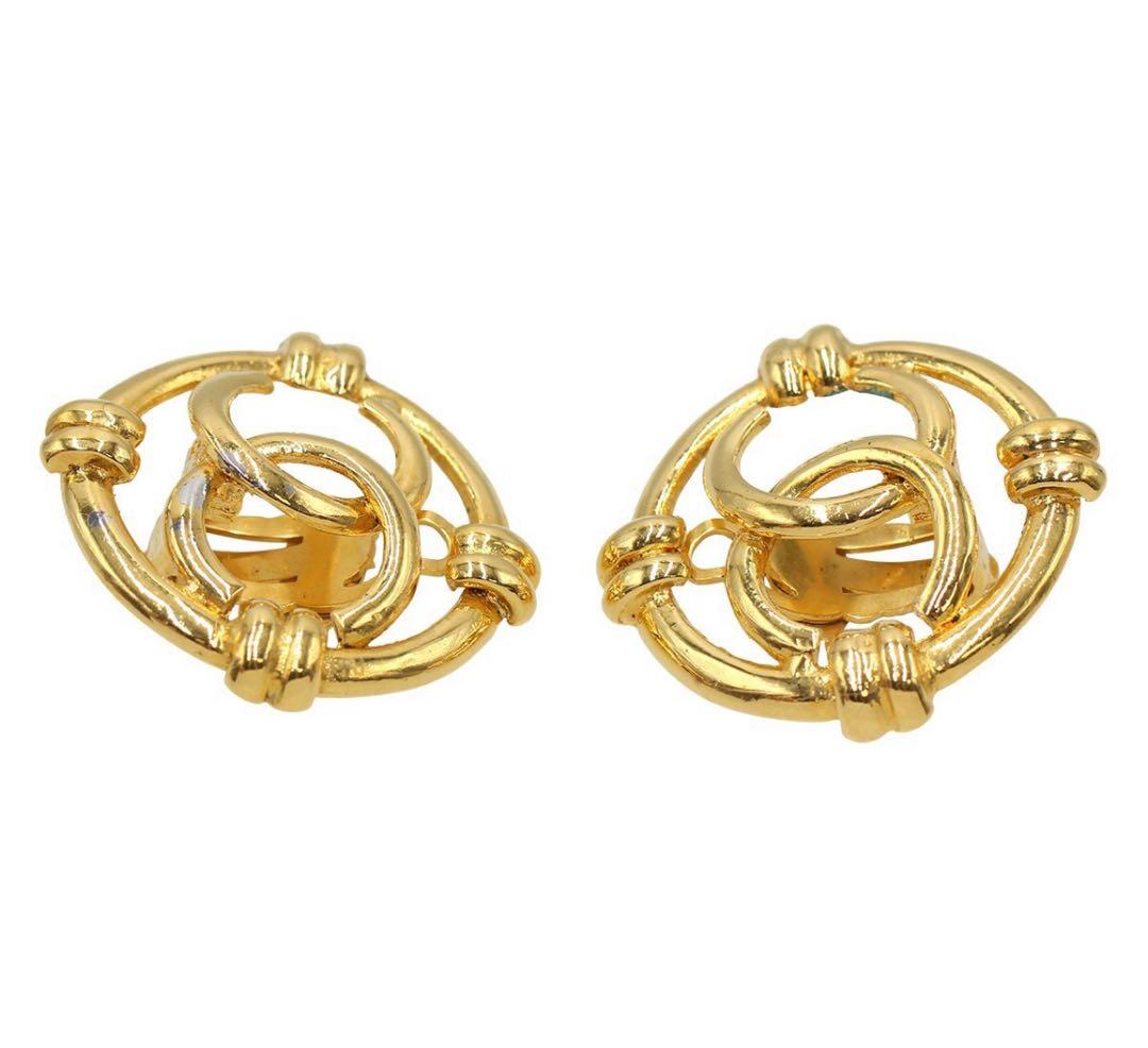 Chanel Coco Mark Circle Earrings