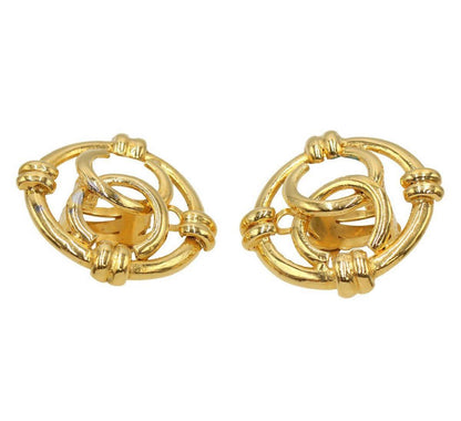Chanel Coco Mark Circle Earrings