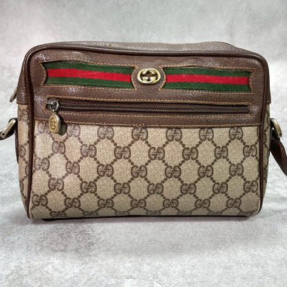 Gucci GG Sherry Line Shoulder Bag Brown Leather — view 2